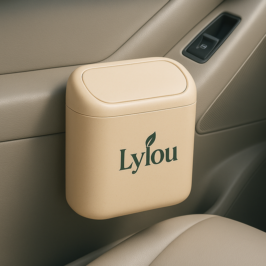 Poubelle de Voiture XL Lylou – Beige Naturel | Élégance Minimaliste & Grand Confort