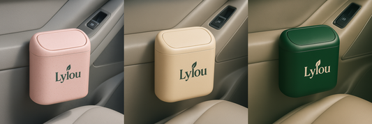 Poubelle de Voiture XL Lylou – Beige Naturel | Élégance Minimaliste & Grand Confort